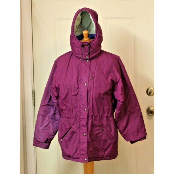 VTG L.L. Bean Penobscot Parka Men’s M Purple 90s Winter Jacket Coat Made in USA - Picture 1 of 16
